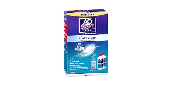 Alcon  AO Sept Plus Hydraglyde 2x360ml Solutions and Accessories