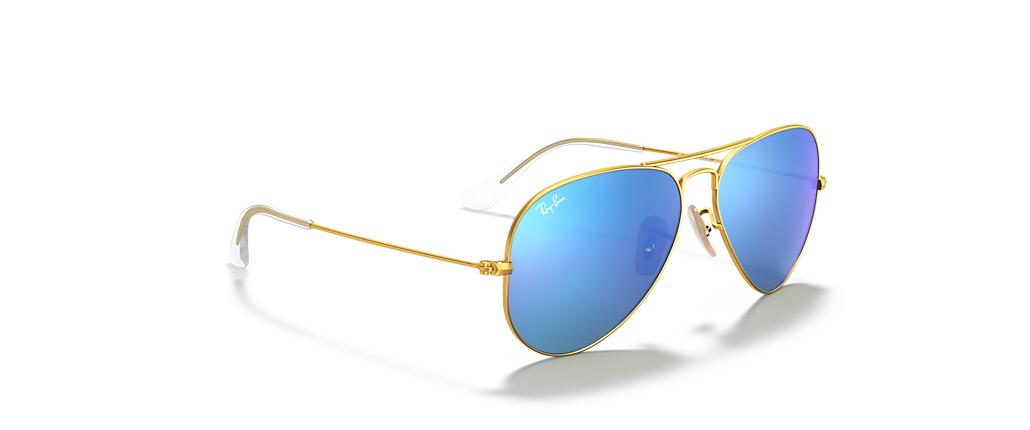 Blue lens 2024 aviator ray bans