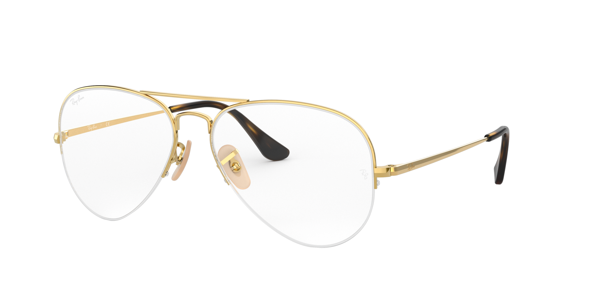 ray ban gold frame aviator sunglasses