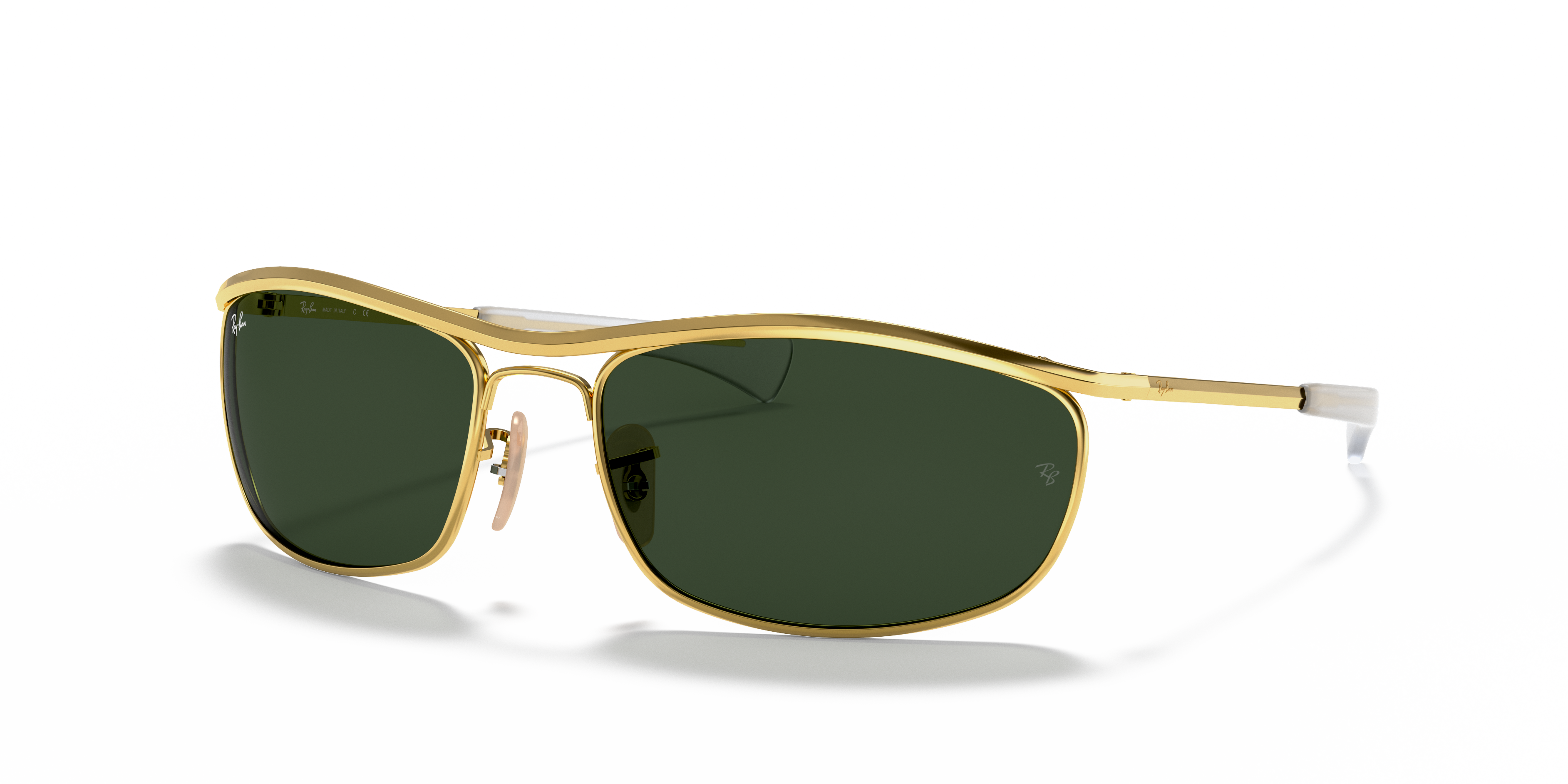 ray ban blue lens gold frame