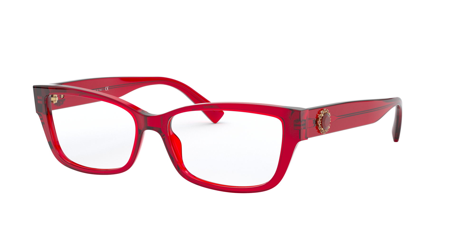 versace red eyeglasses