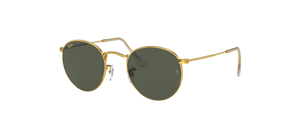 Gold rim deals round sunglasses