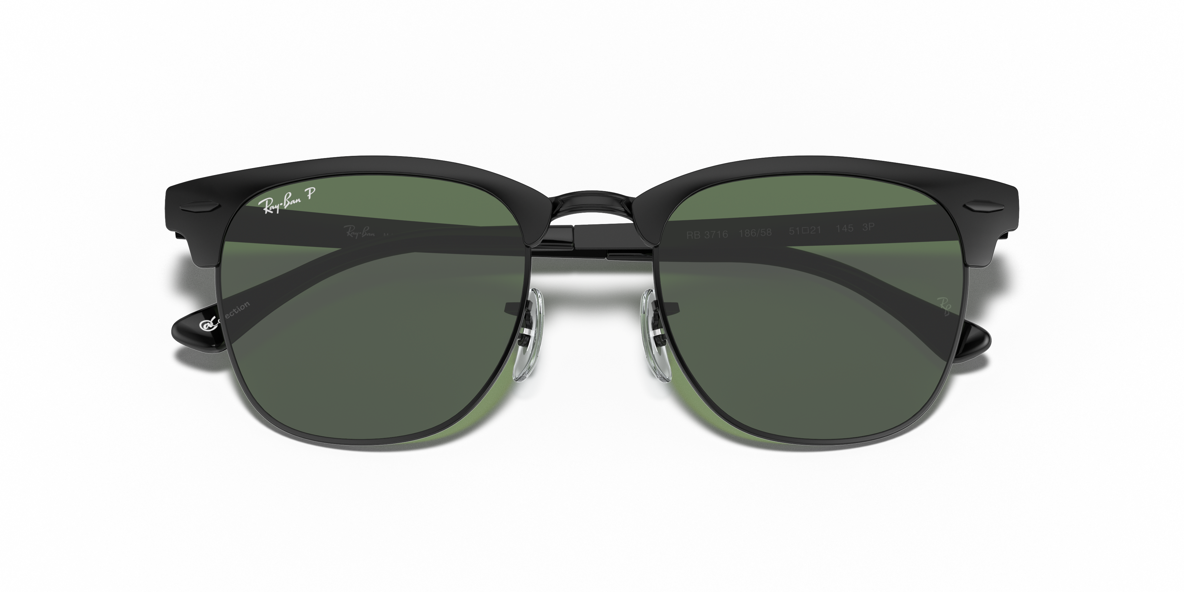 black metal ray bans