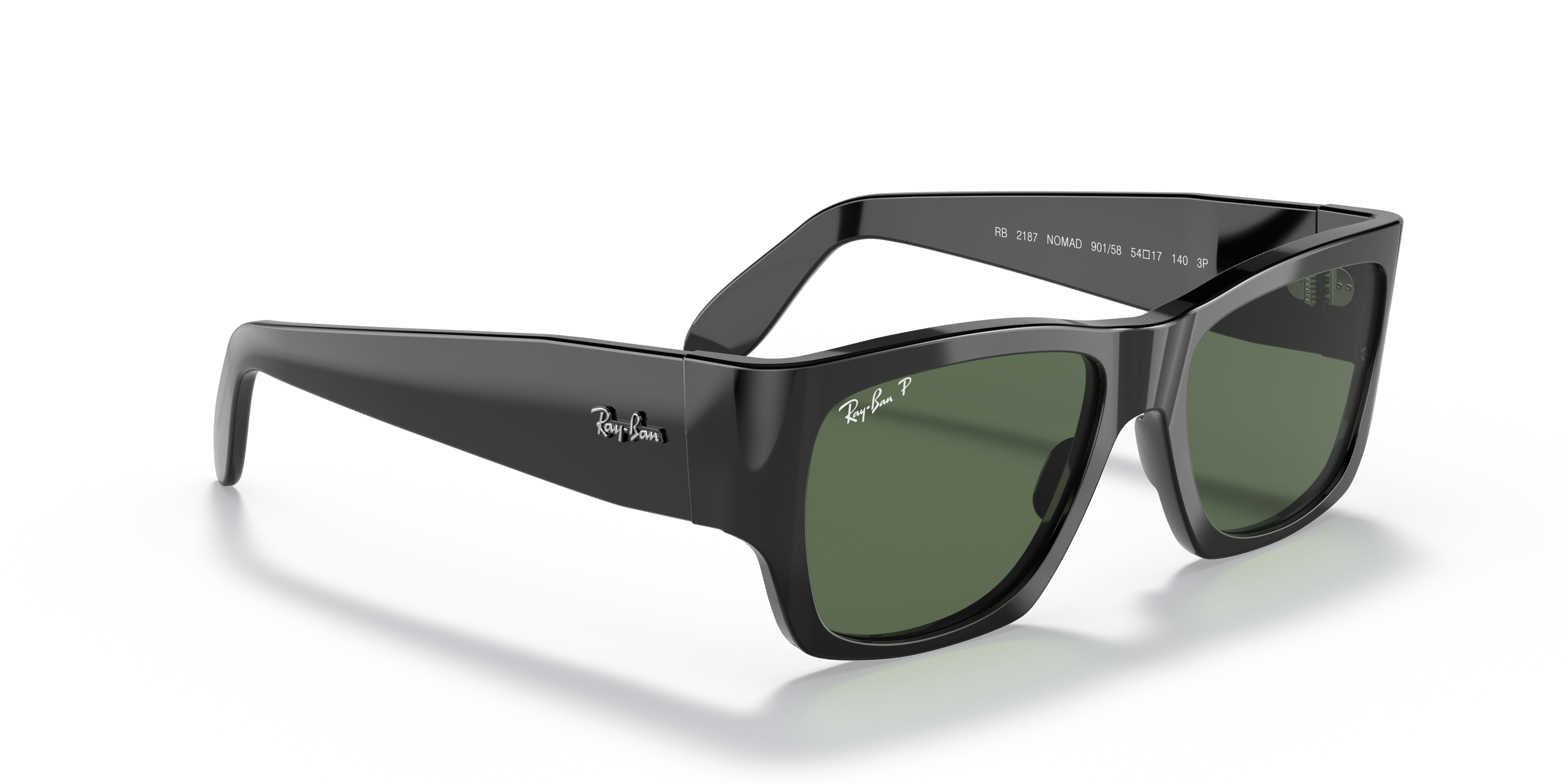 ray ban nomad legend on face