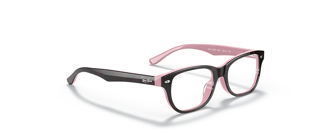 Ray-Ban RB1555F Optics Kids Glasses with Havana On Opal Pink frame | OPSM