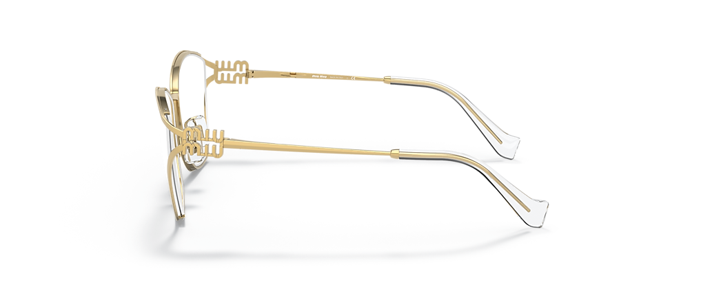 Miu Miu MU 53UV Glasses with Gold frame | OPSM Miu Miu MU 53UV Glasses with Gold frame | OPSM