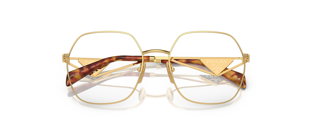 Gold 2024 prada glasses